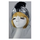 Чалма Дафна с вуалью Seta Decor 18-963SL-BLK