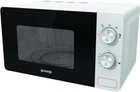 Микроволновая печь 17 л Соло Gorenje MO 17 E1W СВЧ 700 Вт, 5 уровней мощности для приготовления, очистка паром, эмаль черный (24.5 см поворотный стол)