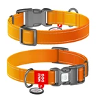 Ошейник для собак WAUDOG Nylon Mono с QR паспортом, светоотражающий, оранжевый. (LKMTR_846624)
