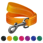 Поводок для собак нейлоновый WAUDOG Nylon Mono светоотражающий, S, Ш 15 мм, Длина 122 см оранжевый