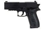 Пистолет железный стреляет пластиковыми пулями черный SIG Sauer P226 игровой