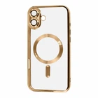 Чохол силіконовий протиударний WAVE Metal Color Case with MagSafe + захист камери для Apple iPhone 16 Plus (6.7") Gold
