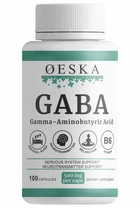 Амінокислота GABA 500мг + B6 Oeska 100 капсул