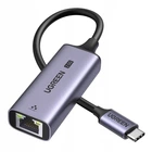 Ethernet Adapter 2.5G UGREEN CM648 перехідник USB Type-C to RJ45 2500Mbps Мережева карта для MacBook Pro, iPad Pro, iPhone 15, 16 Galaxy S23, XPS 13 15 Grey (25052)
