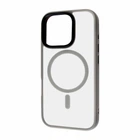 Чехол матовый Fibra Matte Metal Buttons with MagSafe для Apple iPhone 15 Grey