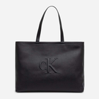 Torba shopper damska duża Calvin Klein K60K612724 Czarna (8720639559695)