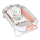Складна ванна дитяча біло-рожева з подушкою RICOKIDS RK-280