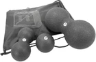 Набор для массажа и йоги EasyFit MioSet-1 EF-2005s-1 (3 мячика для спины, ног, рук, шеи и стоп) Черный (56003472)