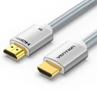 Кабель Vention HDMI-HDMI V2.1 (M/M) Cotton Braided 8K 60Hz 4K 120Hz 48Gbps 1m Silver (ALCIF)