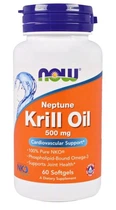 Жирные кислоты Now Foods Neptune Krill Oil Крилевый жир 500 мг 60 желатиновых капсул