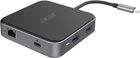 Хаб Acer USB-С > HDMI/DP/2xUSB-A3.2/USB-C/RJ45/mini-jack, 0.15м, чорний