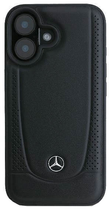 Etui Mercedes-Benz Leather Urban dla iPhone 16 PLUS Black (MEHCP16MARMBK)