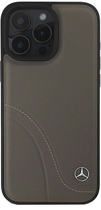 Панель Mercedes-Benz Curved Stitches Leather для Apple iPhone 16 PRO MAX Brown (MEHCP16X23RBCSB)