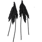 Серьги Черная Птичка Seta Decor 23-572BLK