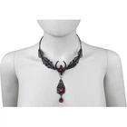 Ожерелье ажурное с камнями Seta Decor 24-511BLK-RD