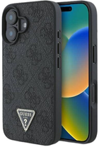 Панель Guess Hardcase Leather 4G Triangle Strass для Apple iPhone 16 Plus Black (GUHCP16MP4TDPK)