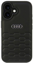 Etui Audi Synthetic Leather do Apple iPhone 16 Black (6955250228411)