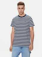 Koszulka męska bawełniana w paski Tommy Hilfiger DM0DM20420-C1G 2XL Niebieska (8720637000458)