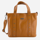 Torba shopper damska ze skóry naturalnej VENEZIA D001LECUTOR156 Brązowa (5906140576304)