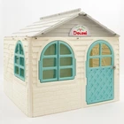 Игровой домик Doloni Toys со шторками, бежево-бирюзовый 02550/5