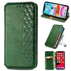 Шкіряний чохол-книжка GETMAN Cubic (PU) для Samsung Galaxy A36 5G / A56 5G (Зелений)
