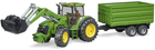 Traktor Bruder John Deere 7930 z ładowarką i przyczepą (4001702030551)