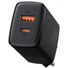 Мережевий адаптер Baseus Compact Quick Charger (USB+Type-C) 20W 3A QC3.0+PD3.0, чорний