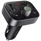 Автомобильный FM-трансмиттер (FM-модулятор) Baseus T-Complex S-09 Pro (Bluetooth 5.3/USB) c функцией зарядного устройства Type-C 18W (PD) 2-USB (2.4А) и вольтметром, чёрный