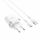 Зарядний пристрій HOCO C12Q Smart QC3.0 charger set USB to Type-C cable 18W White (6931474716309)