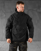 Тактична куртка демісезонна анорак SoftShell 3XL чорна (88913)