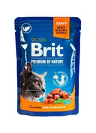 Вологий корм для кішок Brit Premium Salmon for Sterilised 100 г