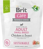 Корм для собак малых пород Brit Care Dog Sustainable Adult Small Breed с курицей и насекомыми