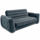 Надувной диван-трансформер Intex 66552 (203х224х66 см) Серый Pull-Out Sofa