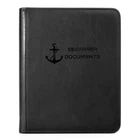 Папка для морских документов “Anchor” черная экокожа