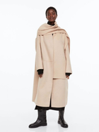 Пальто осеннее длинное женское H&M 060974284_beigenew L Светло-бежевое (KOZ6666000331816)