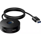 USB-хаб Baseus Round Box HUB Adapter (USB3.0 to USB3.0*1+USB2.0*3) 1m CAHUB-U01 Black