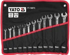 Набор ключей комбинированных шарнирных YATO с трещоткой 8 - 19 мм 12 шт. в чехле (YT-16973)