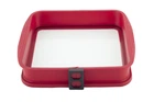 Форма для запікання Kamille KM-7759 силіконова 26,5х25,1х5,3 см зі скляним дном Червона (127-84-7759)