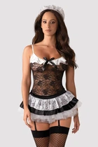 Еротичний ігровий костюм покоївки Obsessive Housemaid Чорний L/XL (SO7279)
