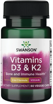 Вітамін Д3 К2 Swanson Vitamins D3 & K2 2000 Iu & 75mcg 60 vcaps