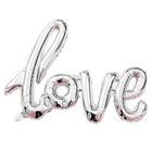 Фольгована кулька LOVE срібна (1 метр) в упаковці