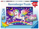 Zestaw puzzli Ravensburger Jednorożec i Pegaz 2 x 24 elementy (4005556056774)