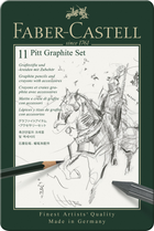 Zestaw ołówek Faber-Castell Set Pitt Graphite tin 11 szt. (4005401129721)