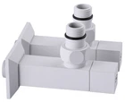 Кран SOLOMON кутовий з американкою LUX 8888 1/2" CUBE WHITE 2 шт.