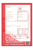 Formularze do nadruku Michalczyk i Prokop CMR Międzynarodowy list przewozowy 800-3N A4 84 arkuszy (5906858010213)