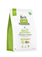 Корм для собак средних пород Brit Care Dog Sustainable Adult Medium Breed с курицей и насекомыми