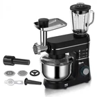 Кухонный комбайн Domotec 6676B 5в1 10L 1400W миксер/блендер/мясорубка Black (3_05576)