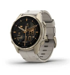 Смарт-часы GARMIN Fenix 8 43mm AMOLED Sapphire Soft Gold with Limestone Leather Band (010-02903-40)