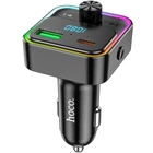 FM-трансмітер Hoco E81 Fantasy 30W Black з RGB-підсвічуванням швидка зарядка Type-C&USB (PD3.0+QC3.0)