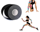 Стрічка для тейпування кінезіо тейп Kinesio tape 500 х 2.5 см Black